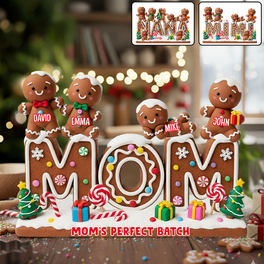 Mon cadeau de Noël idéal pour maman, grand-mère… - Plaque acrylique personnalisée en forme de grand-mère