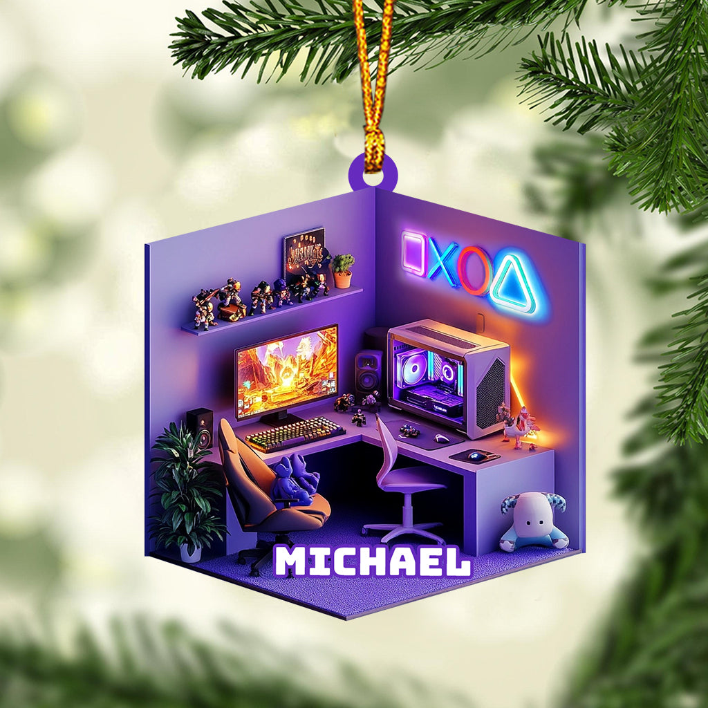 Gaming Room - Personalized Video Game Ornament