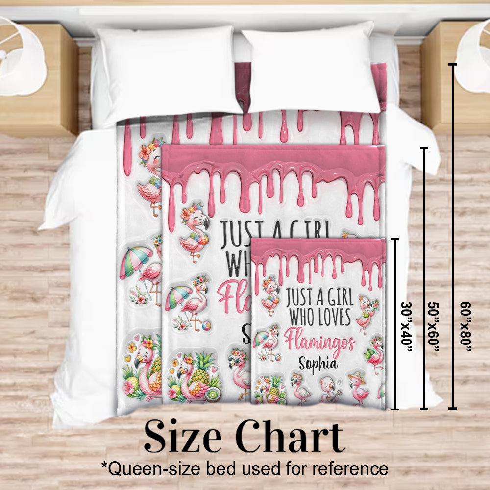 Juste une fille qui aime les flamants roses - Couverture flamant rose personnalisée