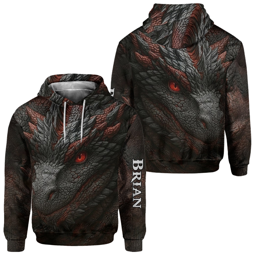 Cadeau pour les amoureux des dragons - Sweat à capuche et pantalon de survêtement personnalisés avec un dragon