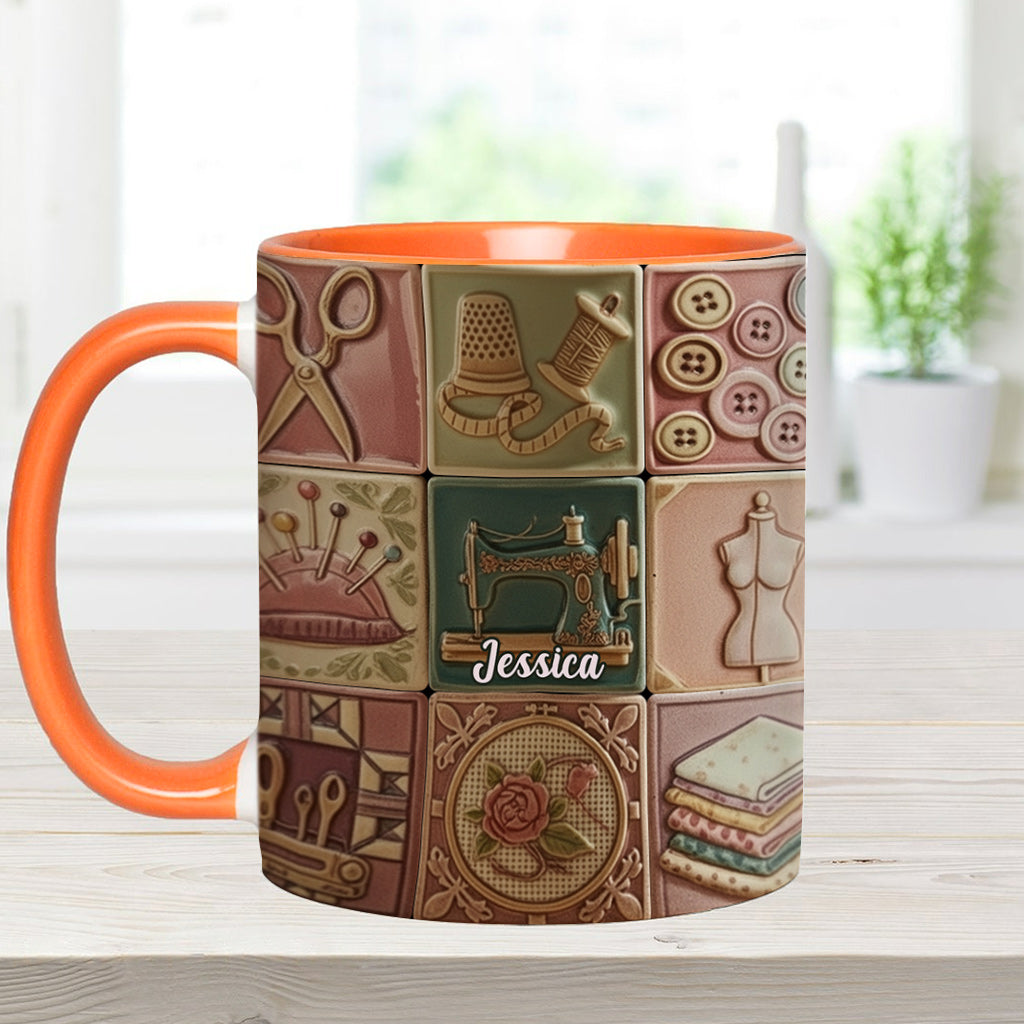 Mug personnalisé « J’adore coudre »