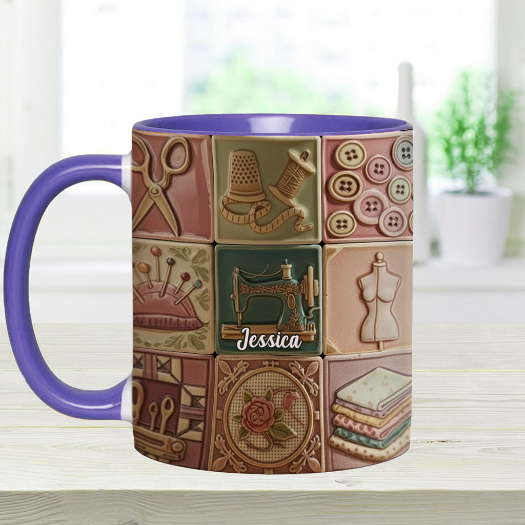 Mug personnalisé « J’adore coudre »