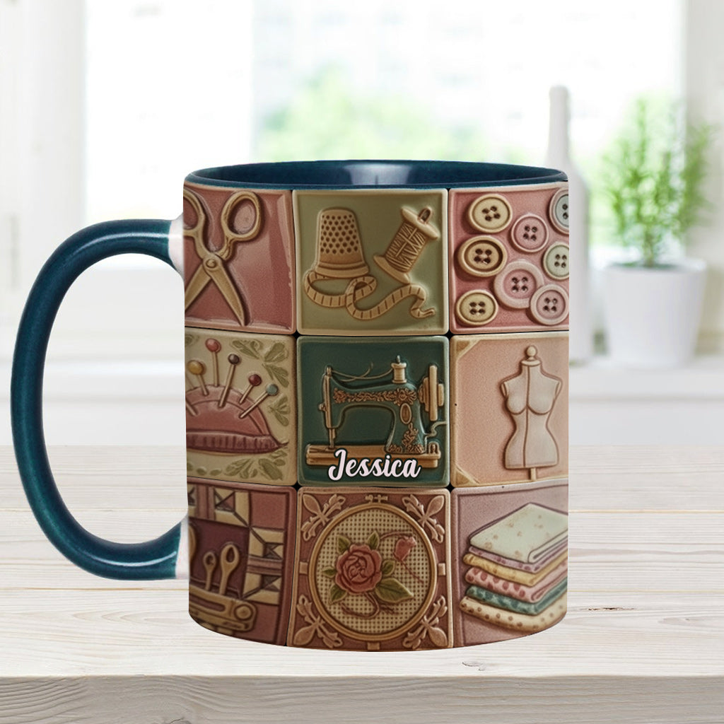 Mug personnalisé « J’adore coudre »
