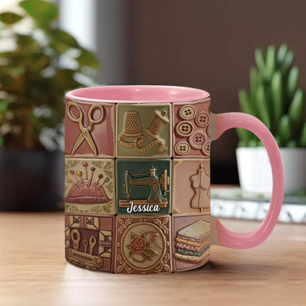 Mug personnalisé « J’adore coudre »