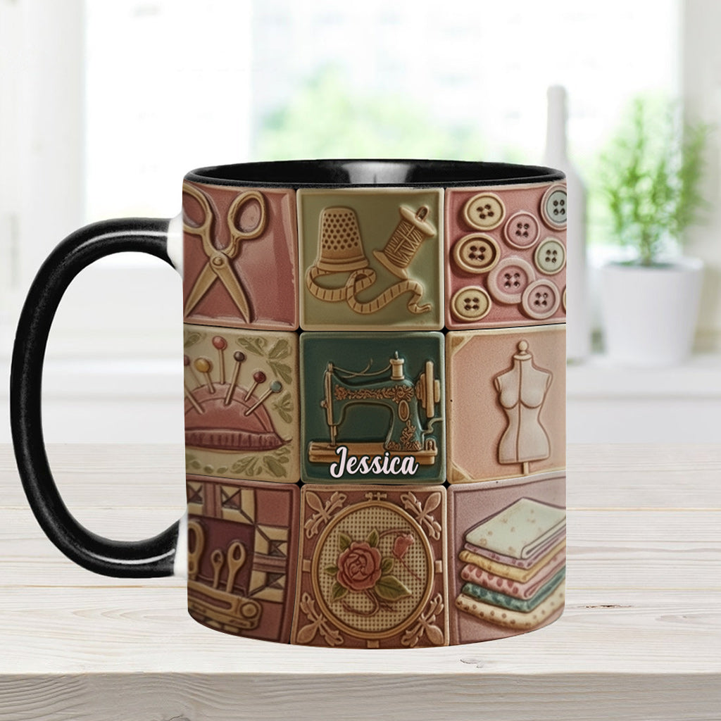 Mug personnalisé « J’adore coudre »