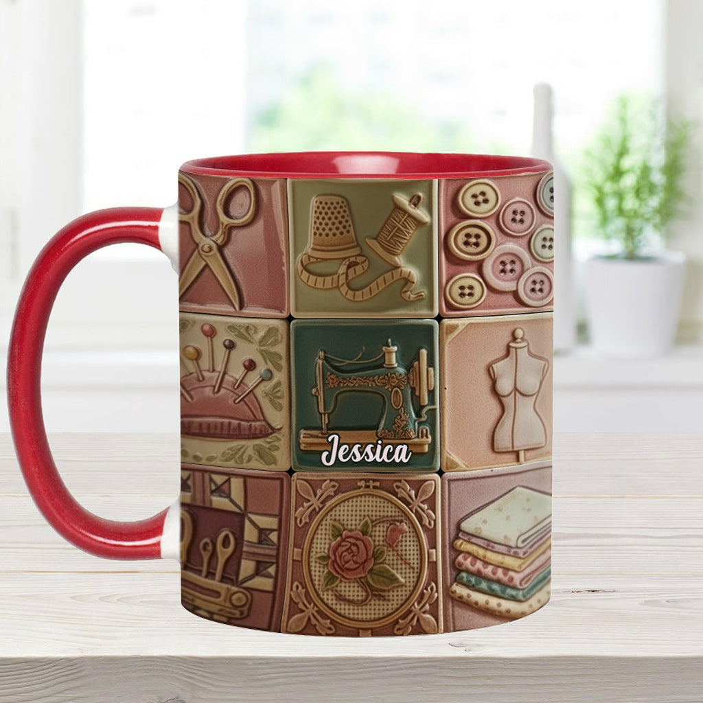 Mug personnalisé « J’adore coudre »