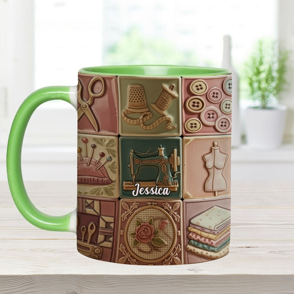 Mug personnalisé « J’adore coudre »