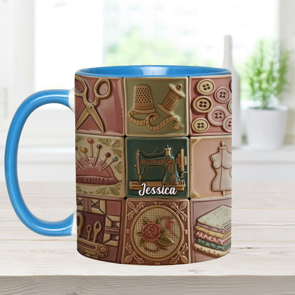 Mug personnalisé « J’adore coudre »