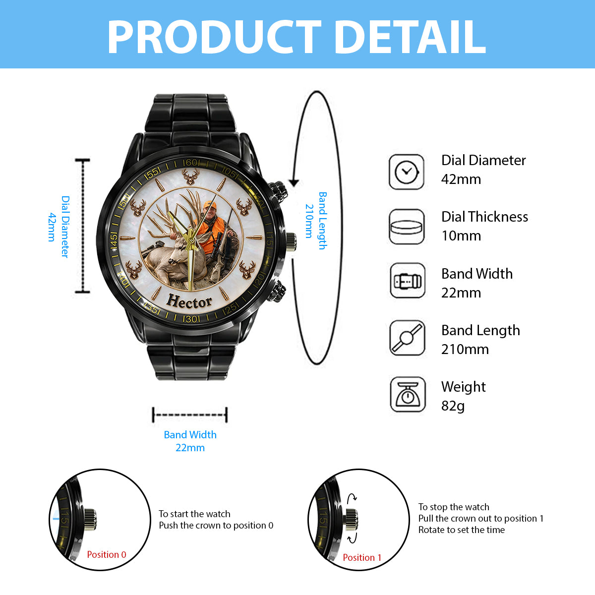 Hunting Game - Personalized Hunting Hand Watch
