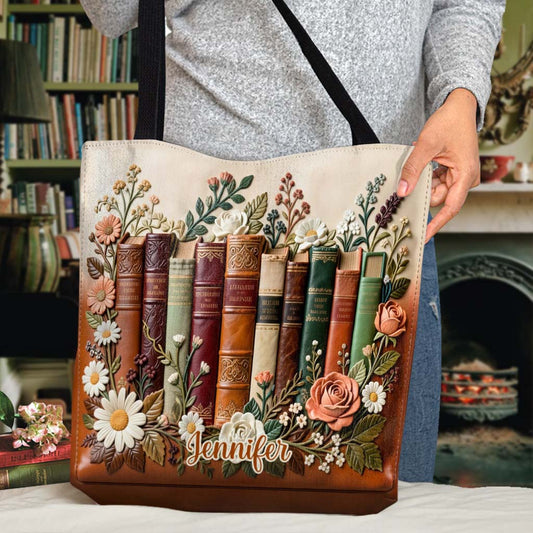 Just A Girl Who Loves Books - Personalized Book Tote Bag