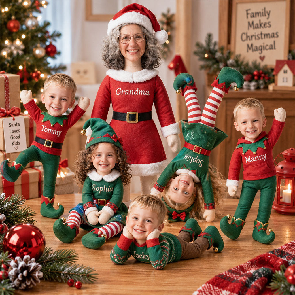 Custom Doll From Any Photo - Personalized Grandma Posable Plush Doll