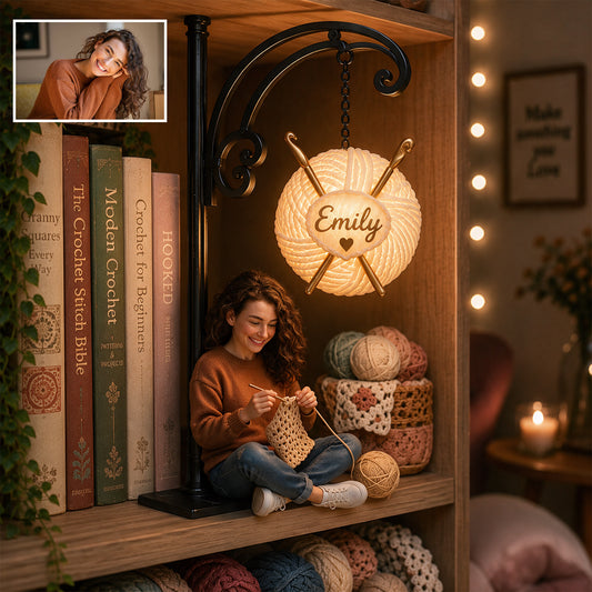 Amour du Crochet - Lampe de Bibliothèque Personnalisée
