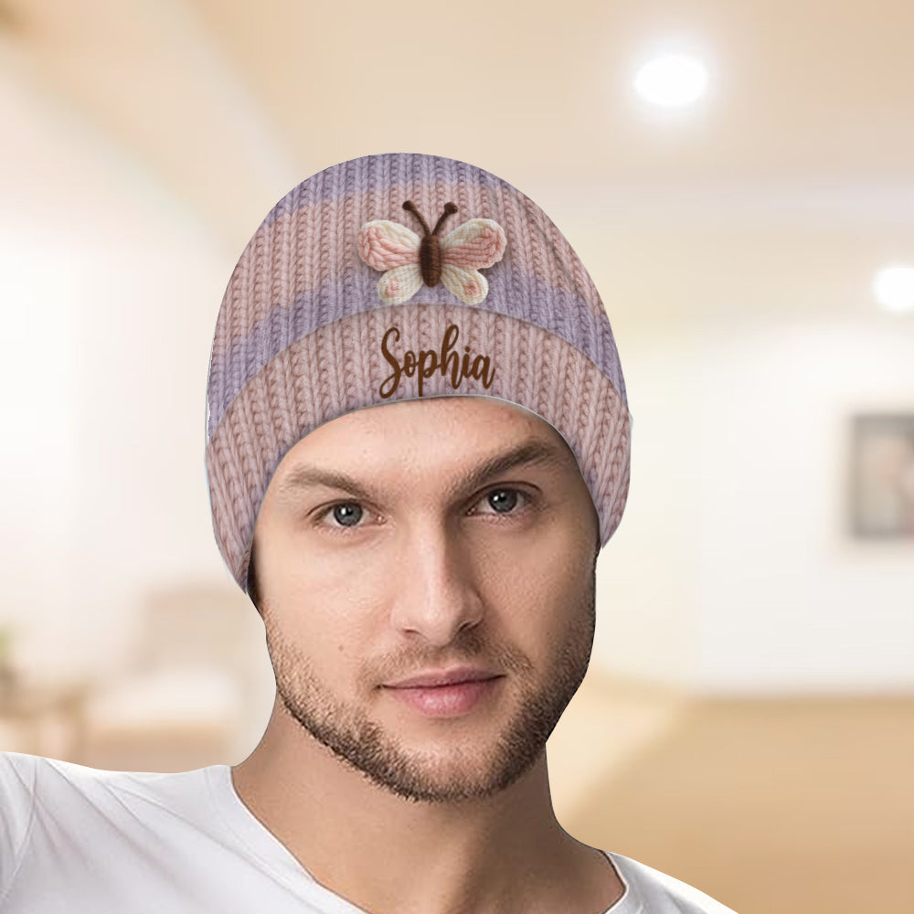 Magnifique papillon - Bonnet papillon personnalisé