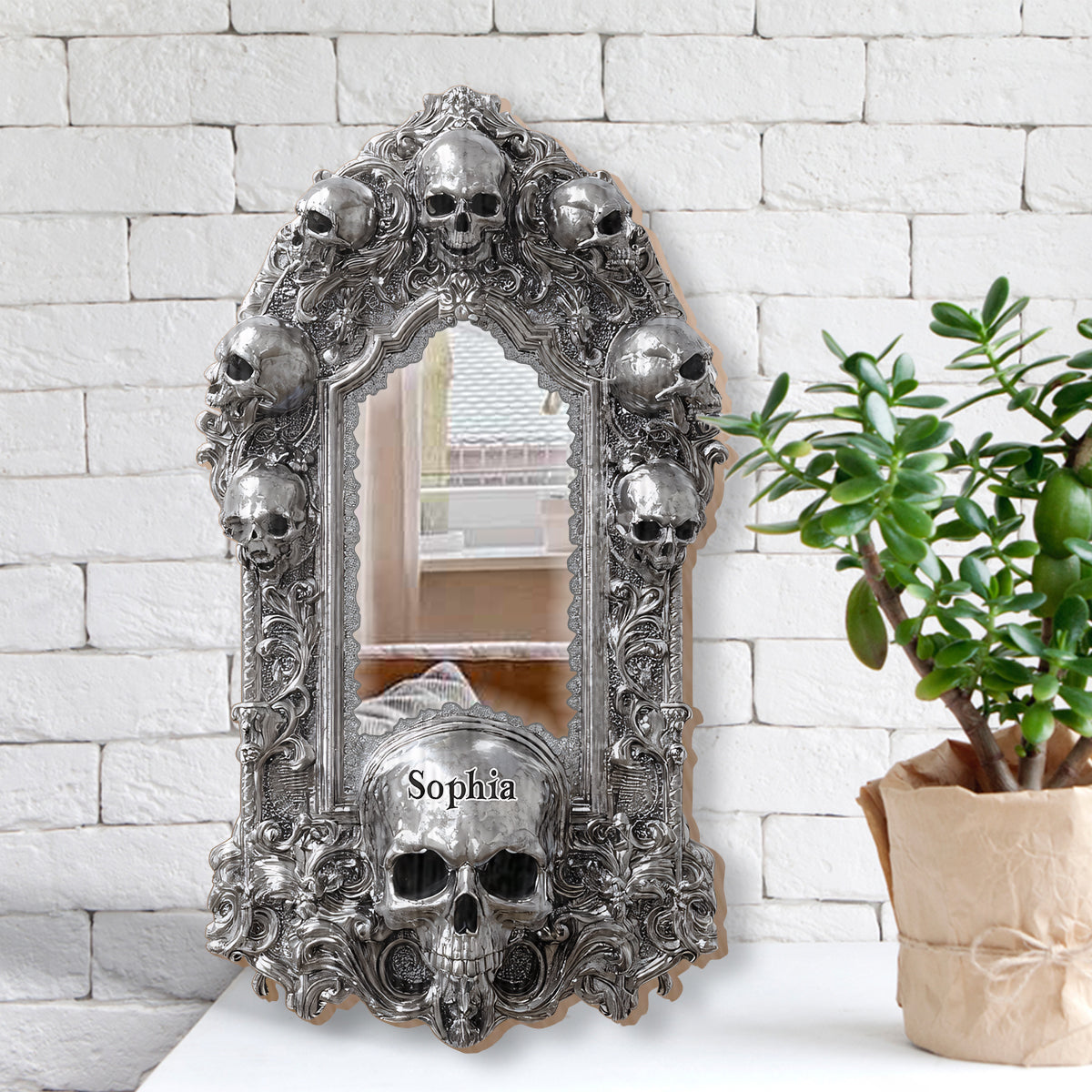 Miroir Skullgate - Miroir mural personnalisé en forme de crâne