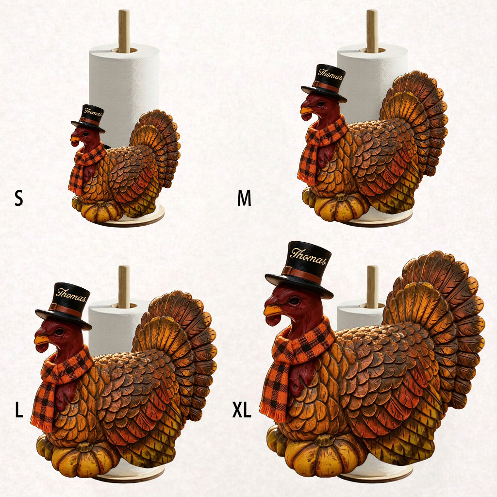Décoration de dinde de Thanksgiving - Support à essuie-tout personnalisé