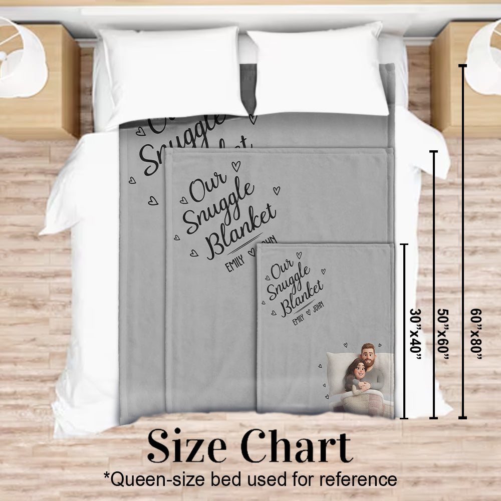 Notre couverture douillette - Couverture personnalisée pour couple