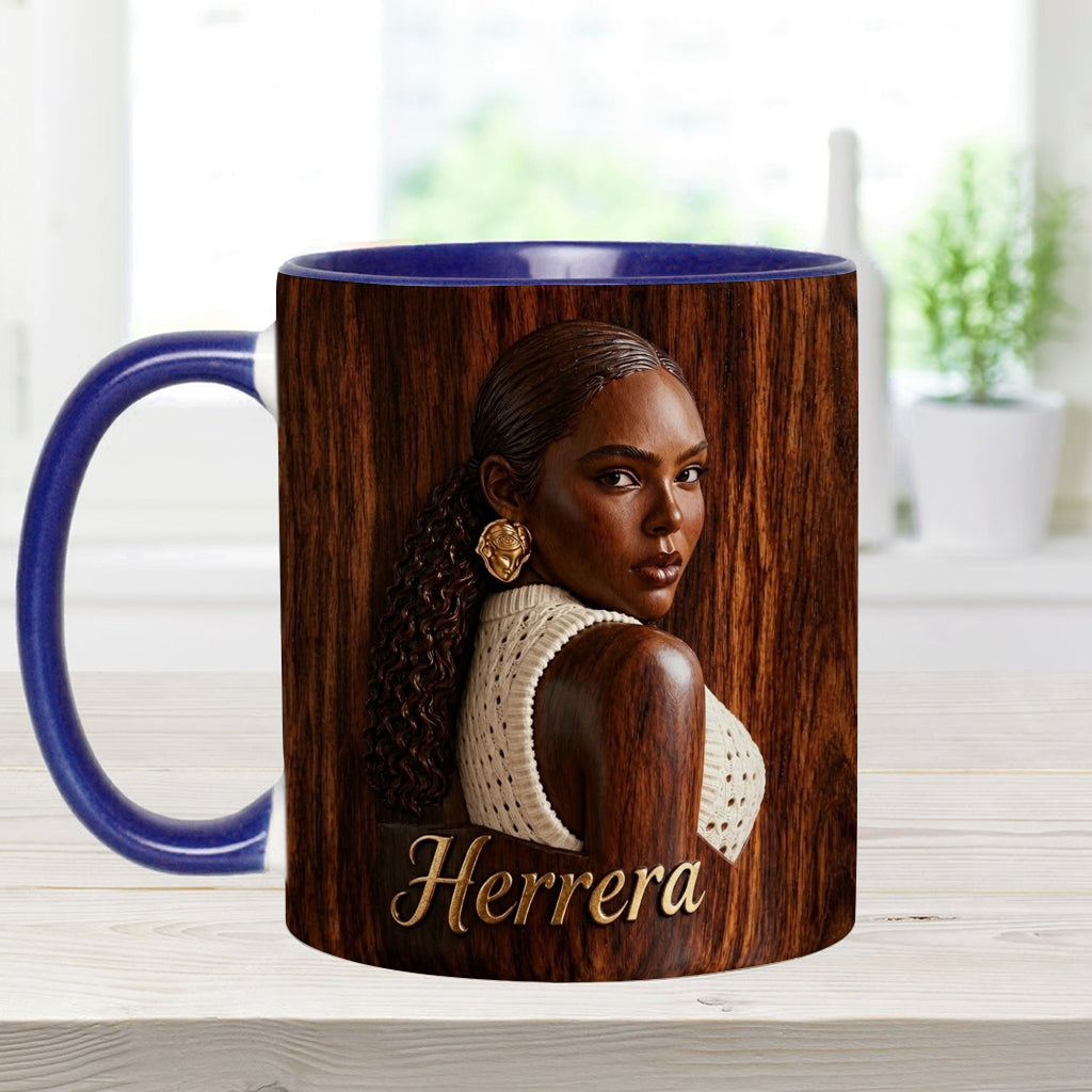Afro Woman - Personalized African American Accent Mug & Coaster