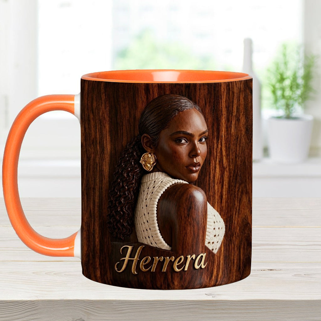 Afro Woman - Personalized African American Accent Mug & Coaster