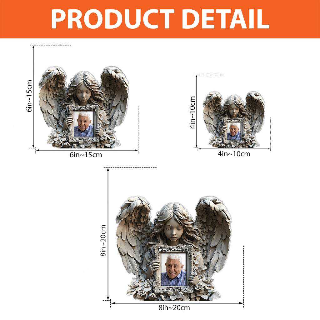 Ailes d'ange - Plaque commémorative personnalisée en acrylique de forme personnalisée