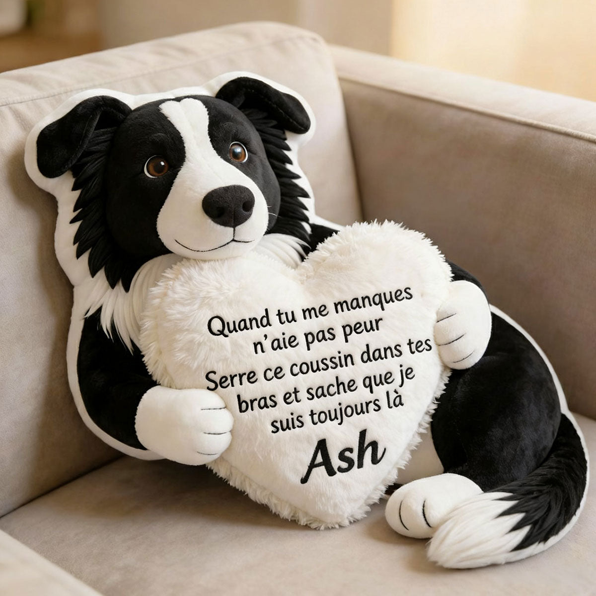 Coussin commémoratif personnalisé à partir d'une photo - Almohada Conmemorativa Personalizada de Piel Sintética Premium