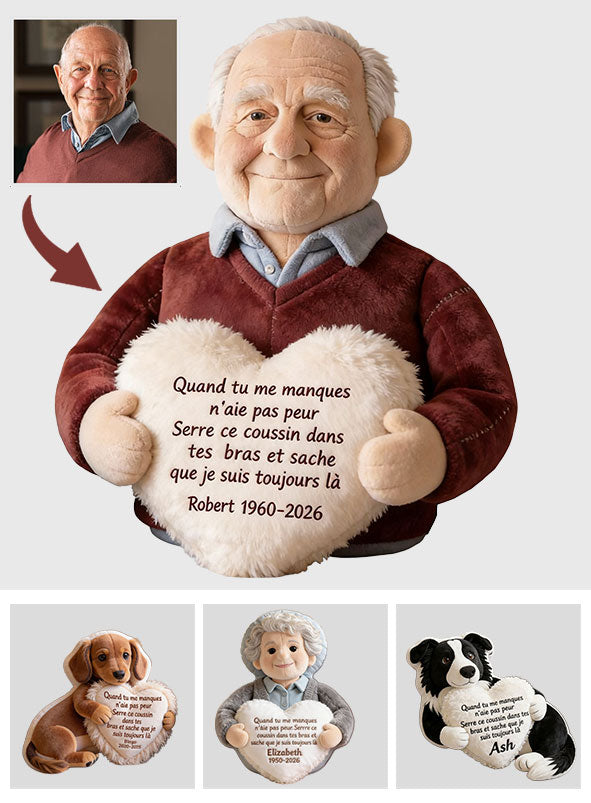 Coussin commémoratif personnalisé à partir d'une photo - Almohada Conmemorativa Personalizada de Piel Sintética Premium