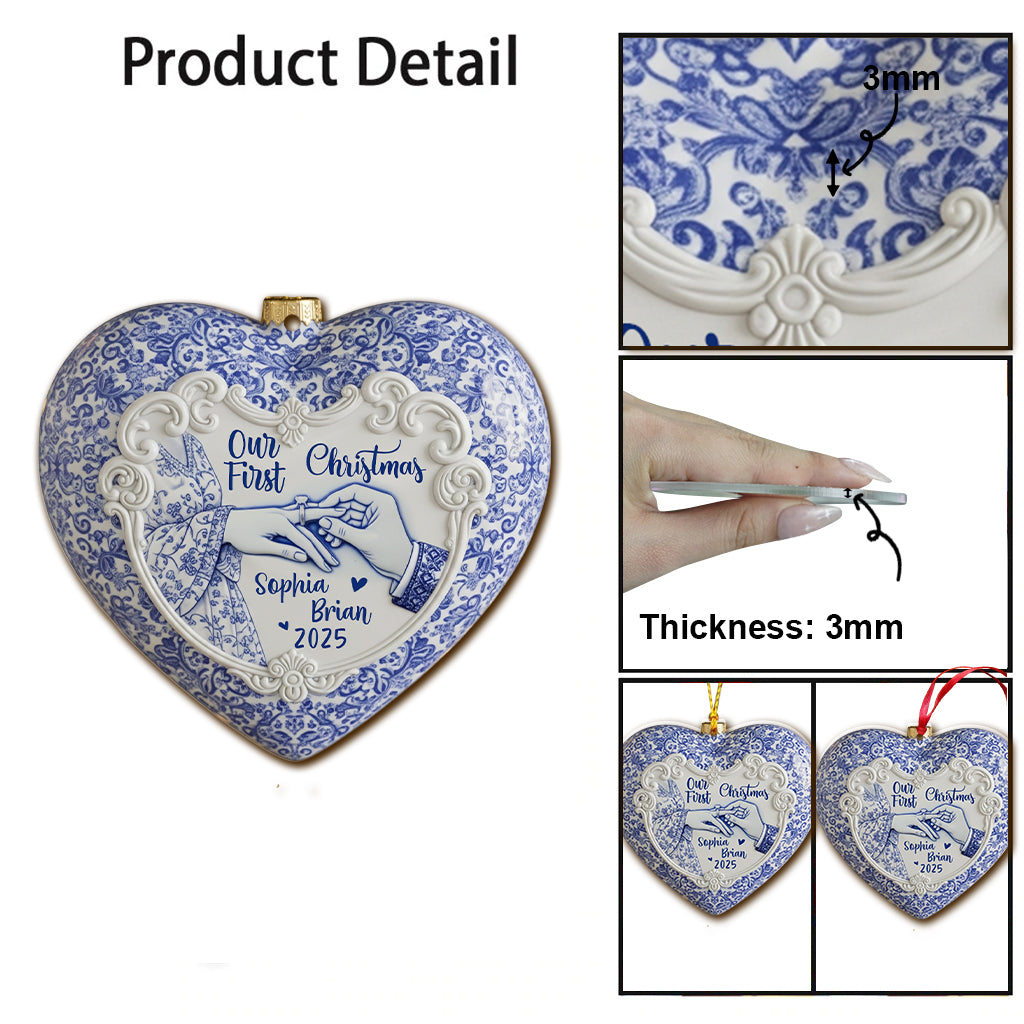 Notre premier Noël - Ornement personnalisé pour couple