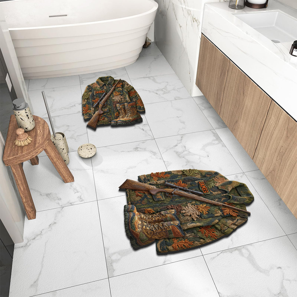 Passionné de chasse - Tapis de chasse antidérapant personnalisé