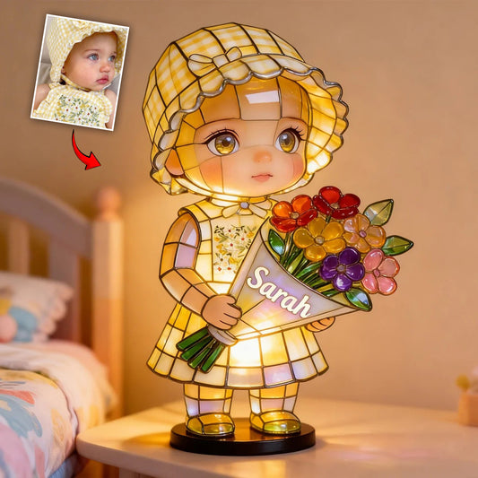 Photo Personnalisée - Lampe de Nuit LED Acrylique pour Enfants