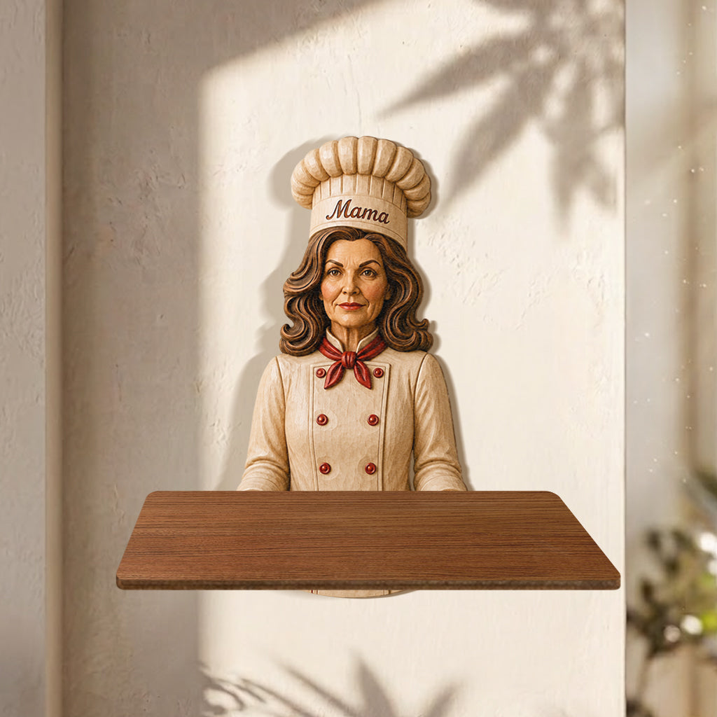 Love Cooking - Personalized Cooking Wooden Floating Shelf