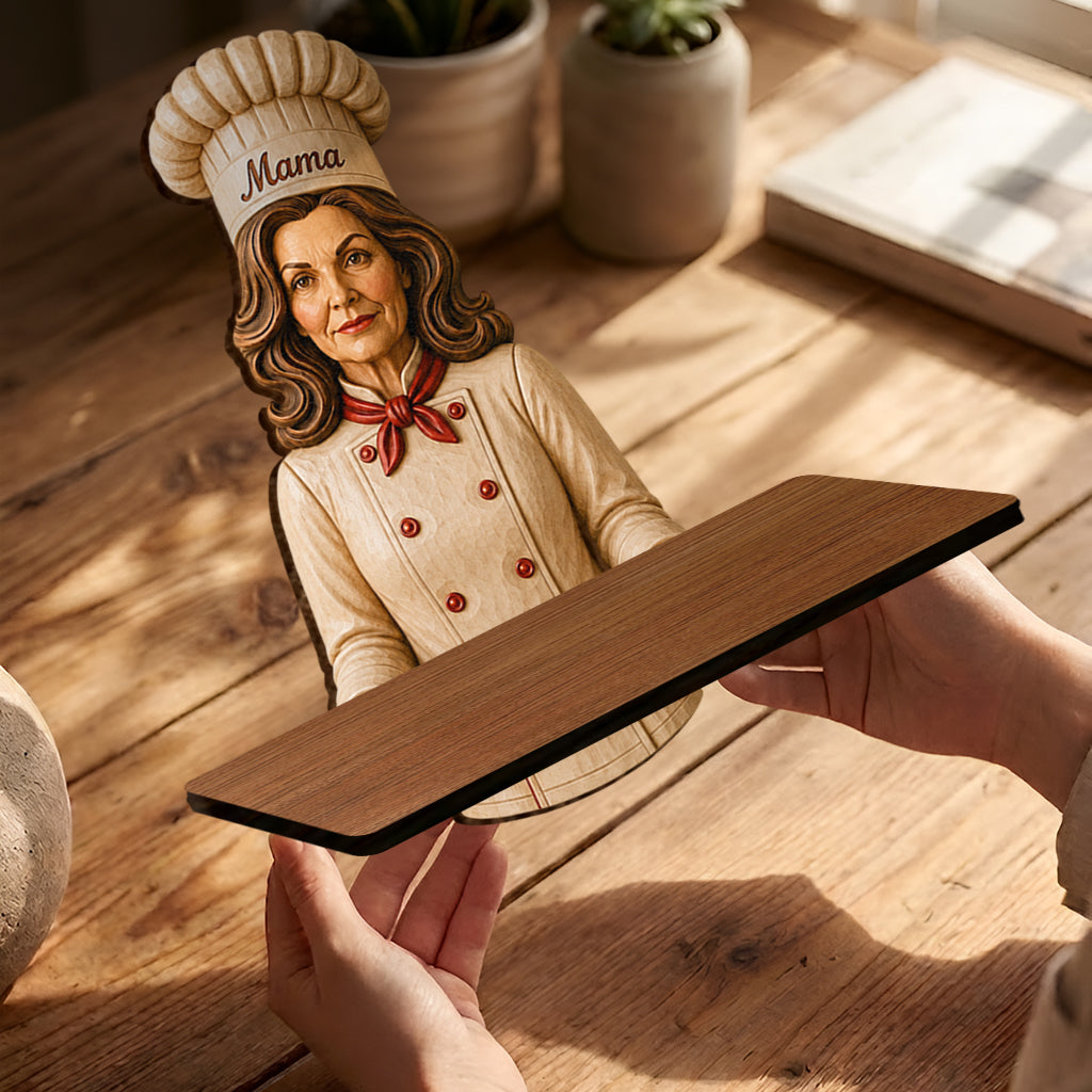 Love Cooking - Personalized Cooking Wooden Floating Shelf