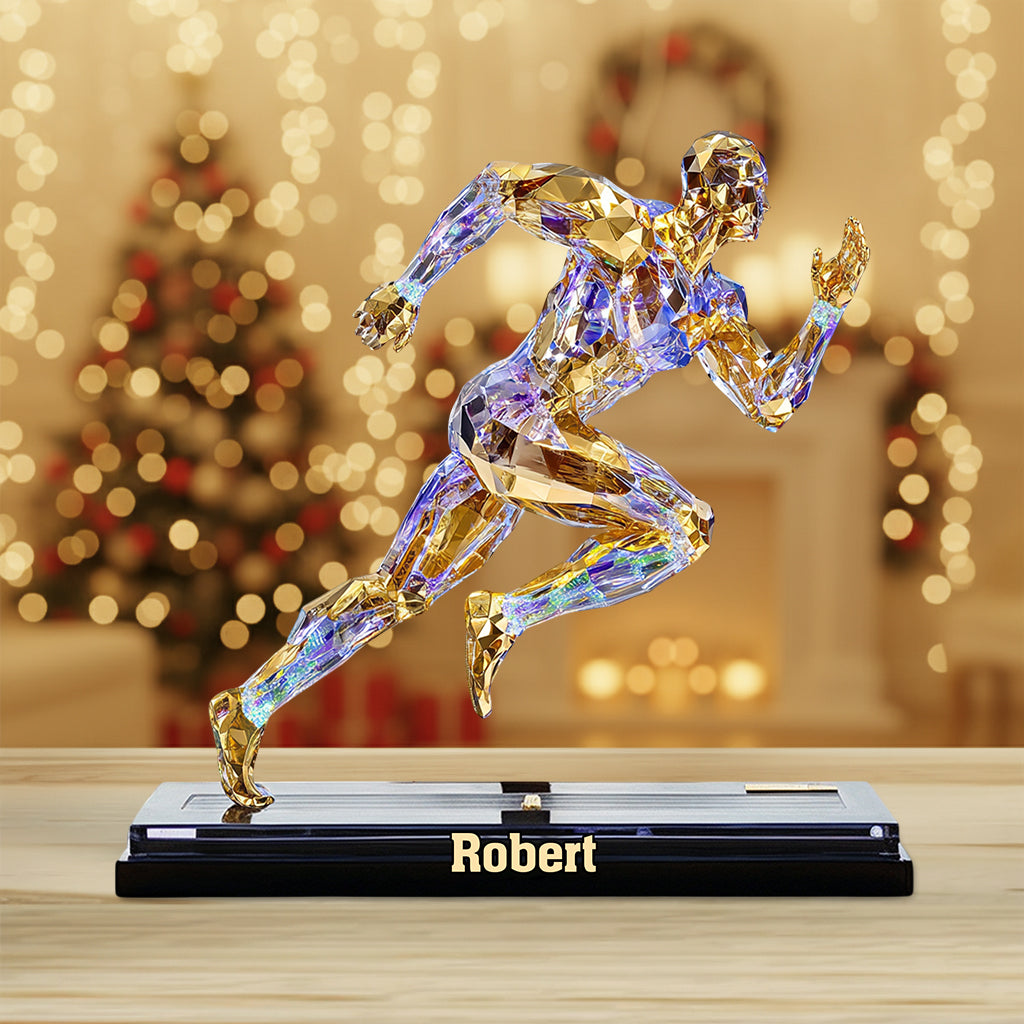 Décoration abstraite de luxe sur le thème de la course à pied - Plaque acrylique personnalisée sur le thème de la course à pied