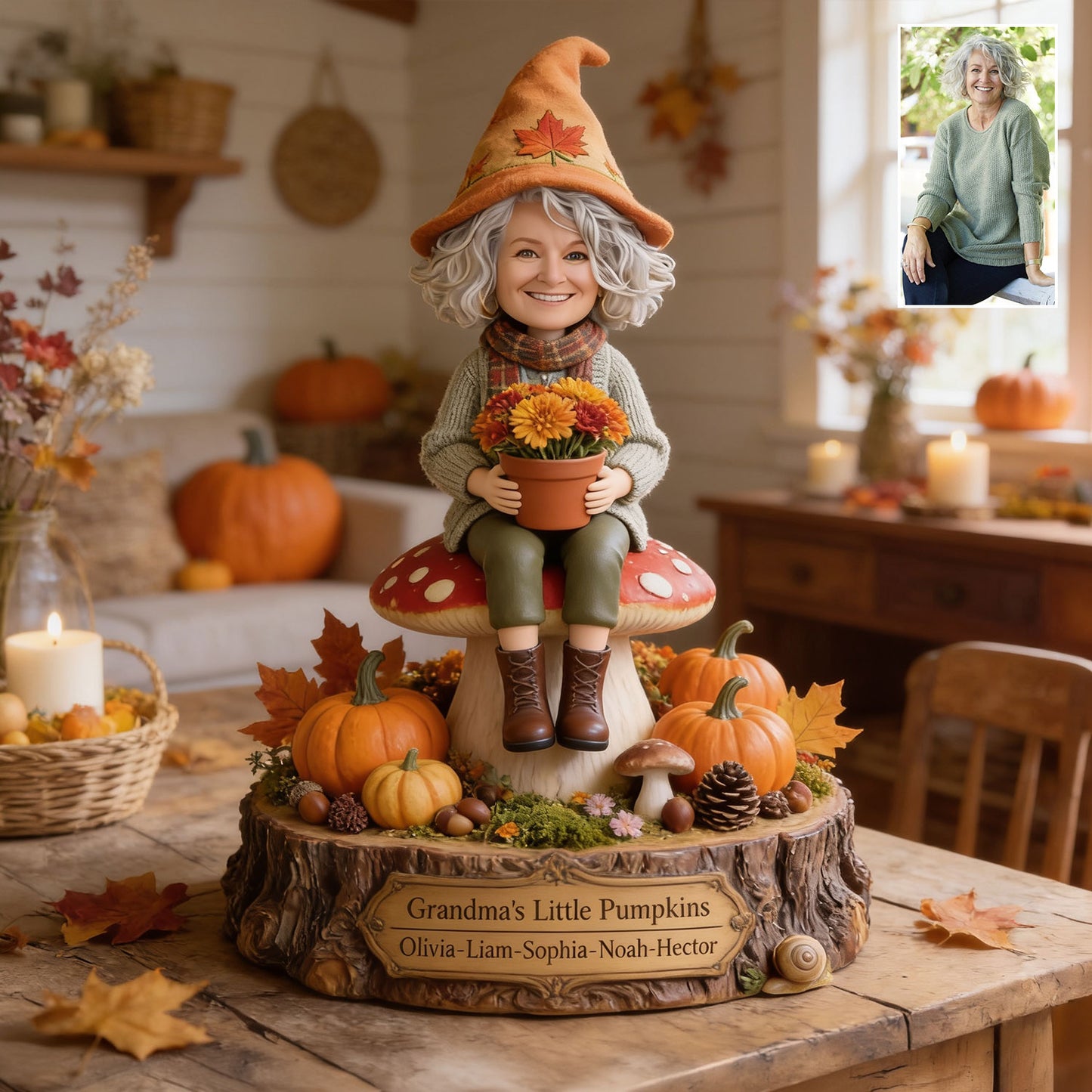 Daffodil Gnome - Personalized Grandma 2-Side Printed Acrylic Plaque