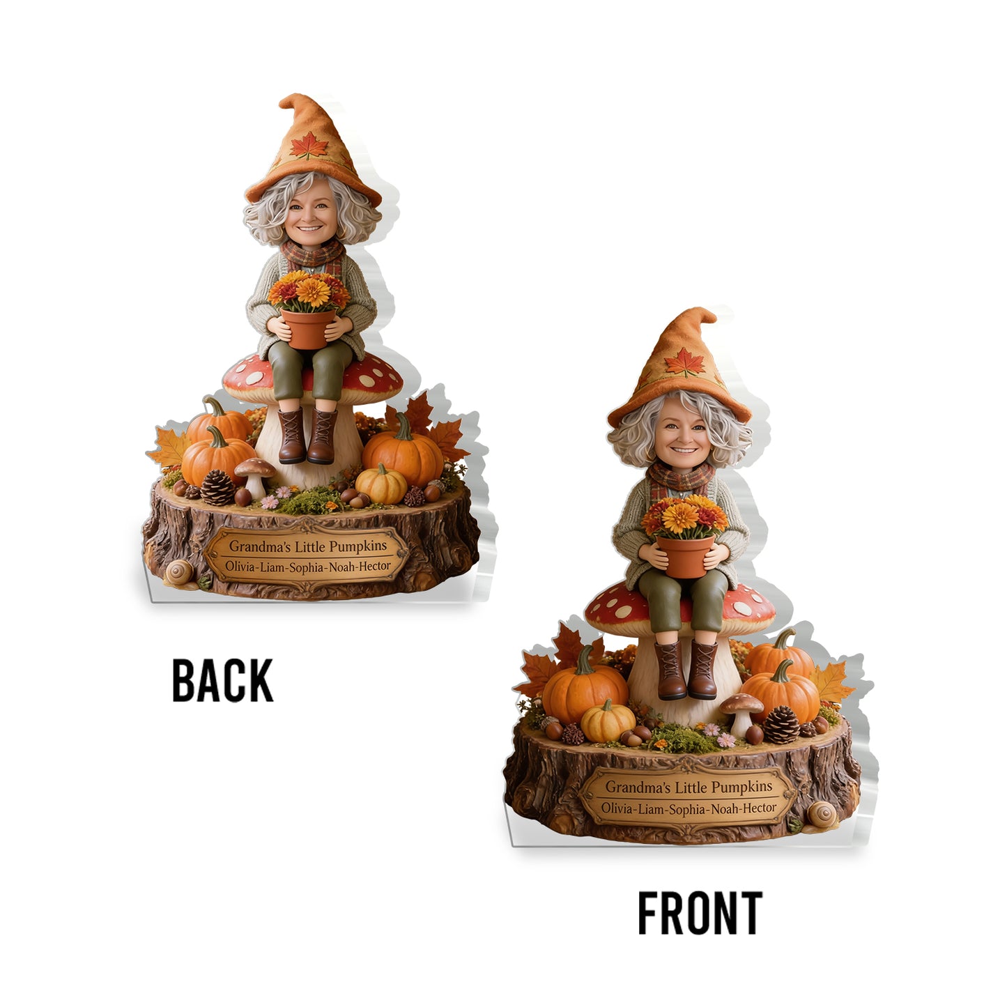 Daffodil Gnome - Personalized Grandma 2-Side Printed Acrylic Plaque