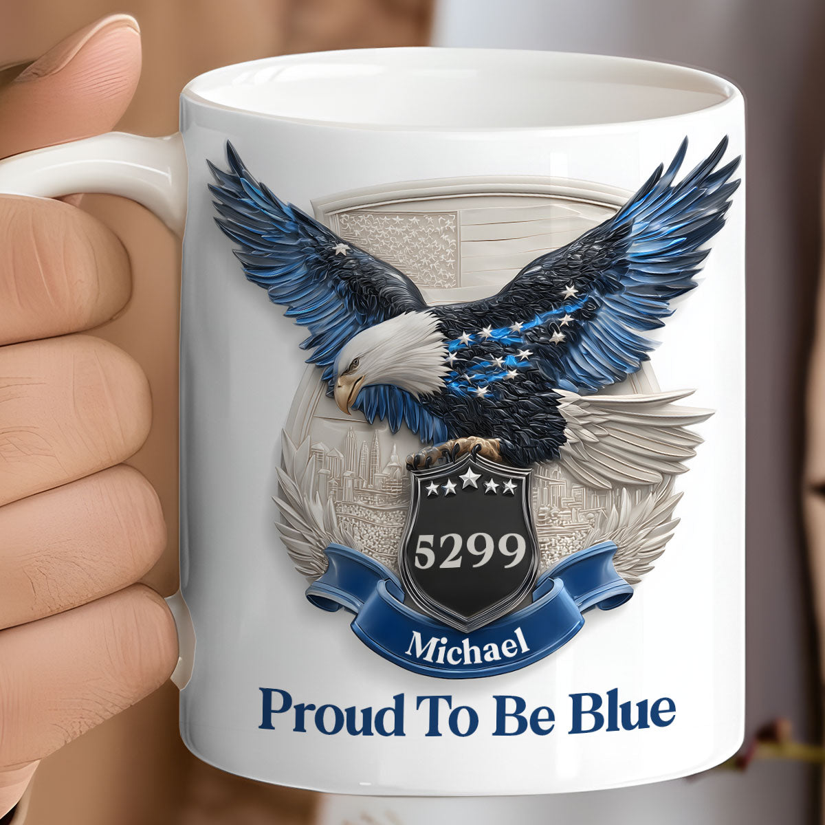 Fier d'être policier - Mug personnalisé pour agent de police