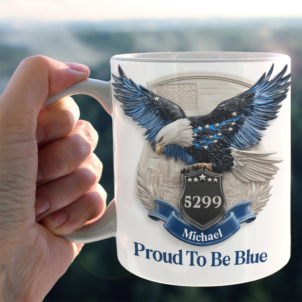 Fier d'être policier - Mug personnalisé pour agent de police