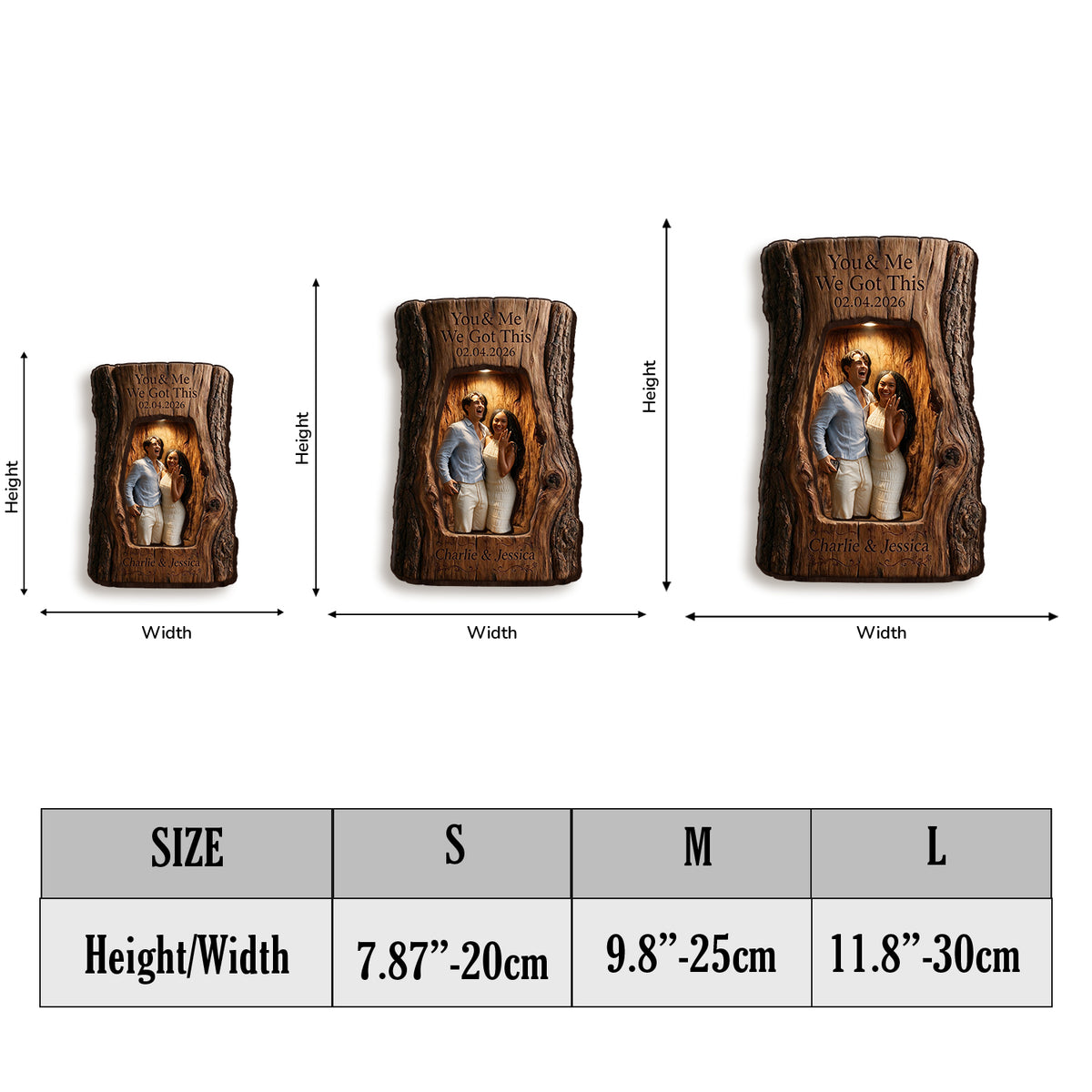 You & Me We Got This - Personalized Couple Tumbler & Wooden Shelf & Shadow Box Gift Set