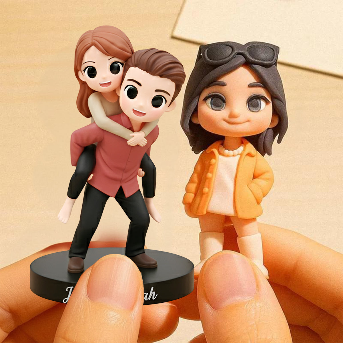 Souvenirs précieux - Figurine 3D personnalisée pour couple