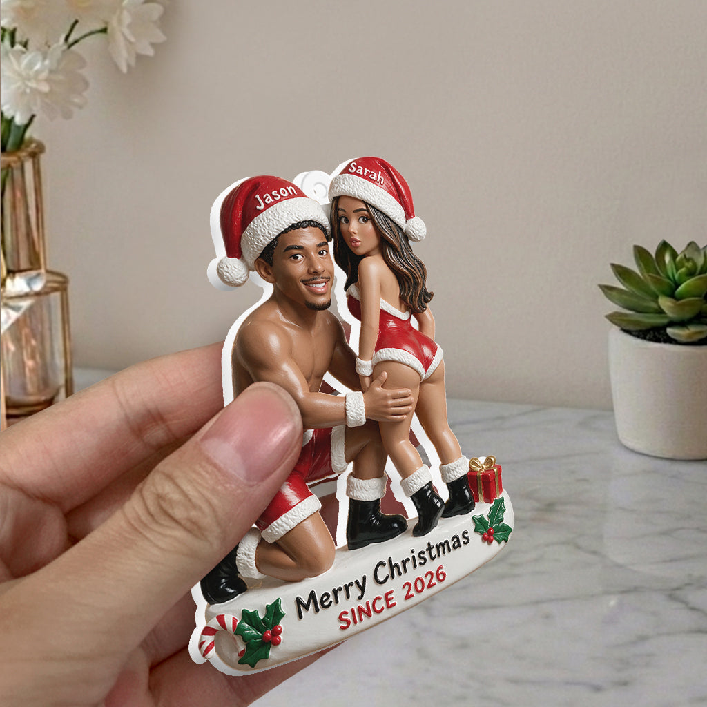 Je t'aime - Ornement 3D épicé personnalisé pour couple