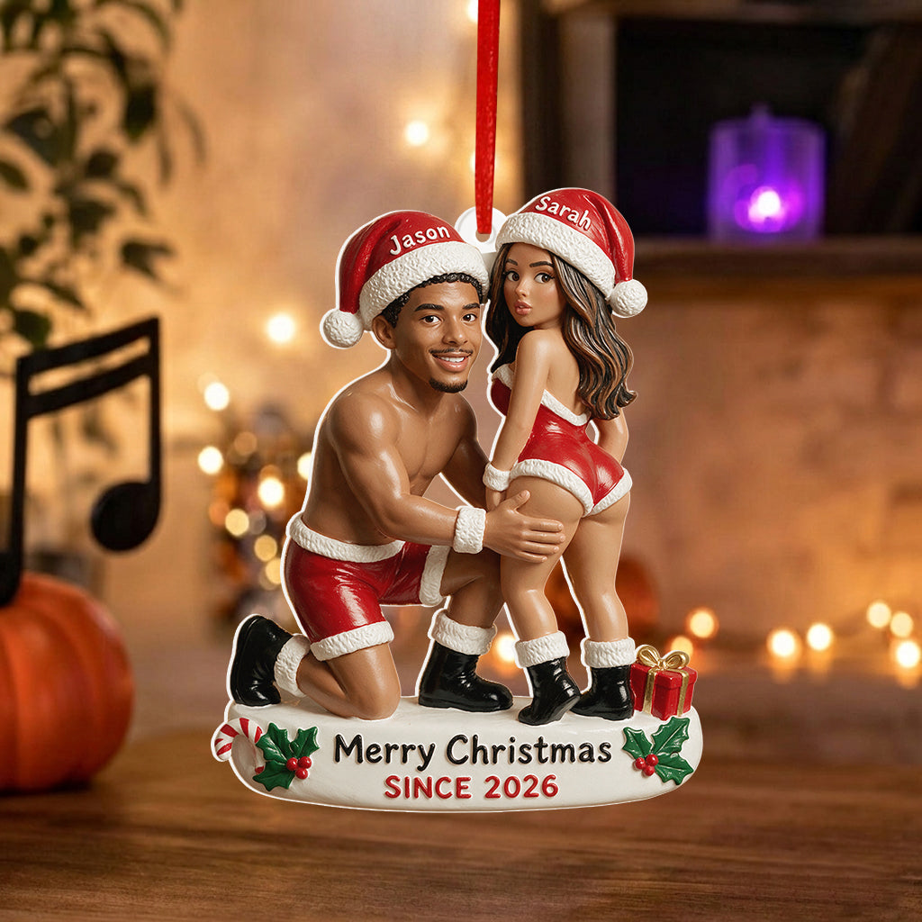 Je t'aime - Ornement 3D épicé personnalisé pour couple