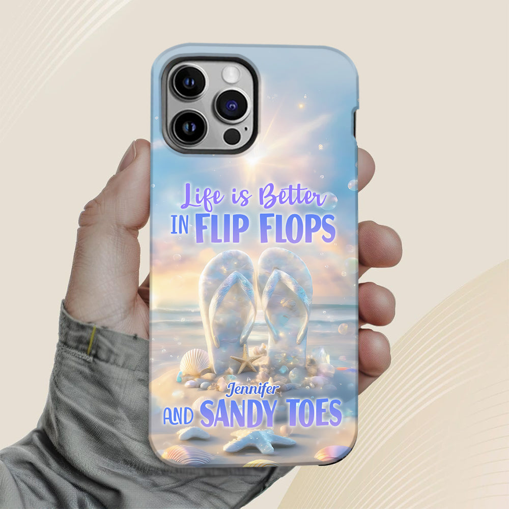 La vie est plus belle en tongs - Coque de téléphone personnalisée « Amoureux de la mer » avec impression intégrale