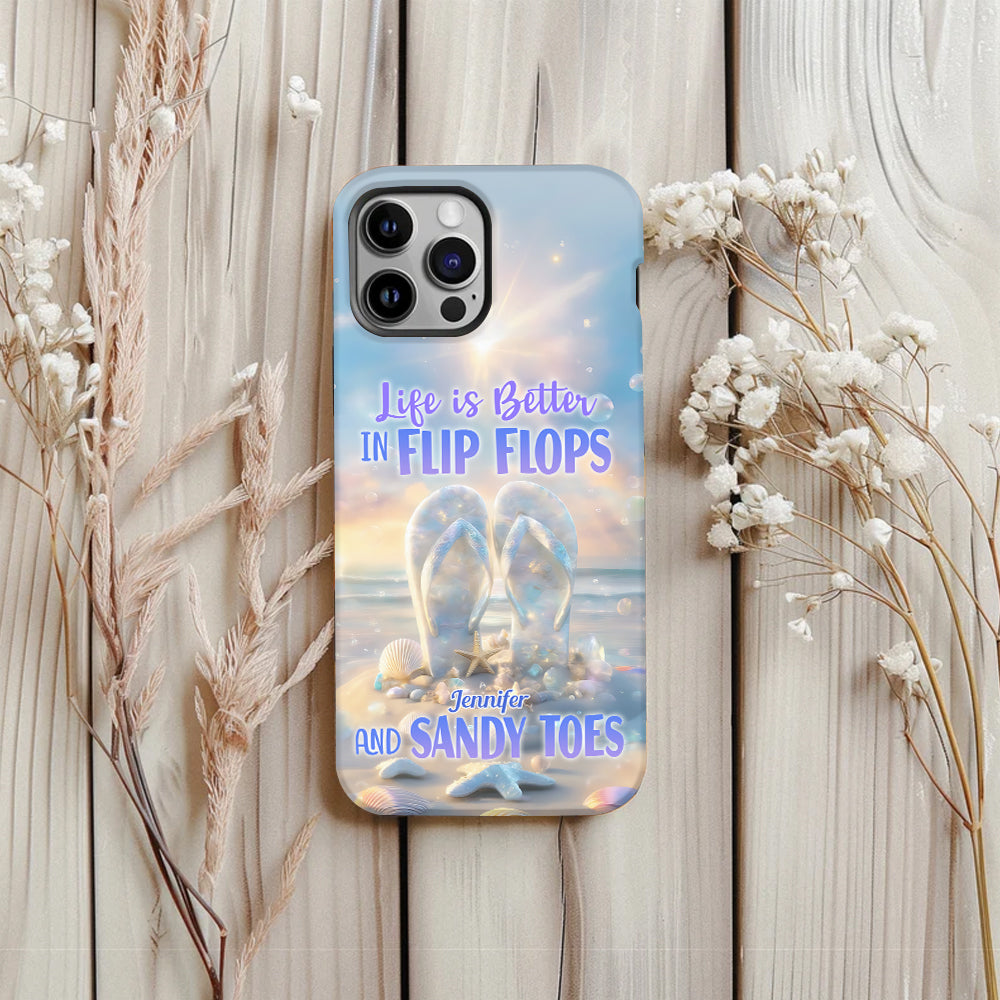 La vie est plus belle en tongs - Coque de téléphone personnalisée « Amoureux de la mer » avec impression intégrale