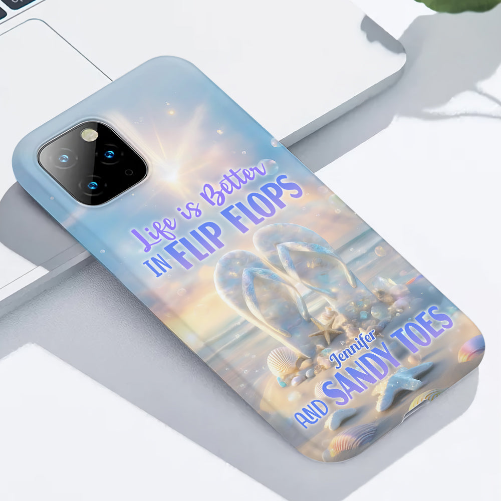 La vie est plus belle en tongs - Coque de téléphone personnalisée « Amoureux de la mer » avec impression intégrale