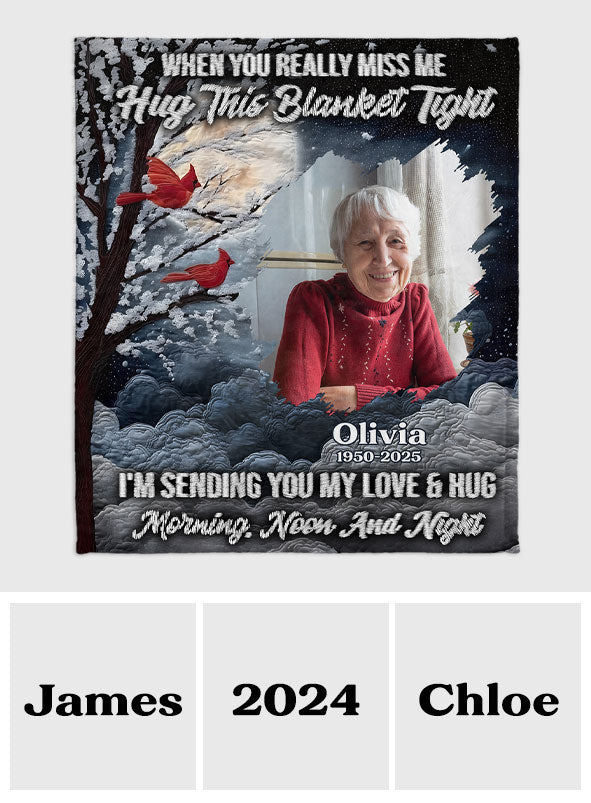 A Hug From Heaven - Personalized Memorial Blanket