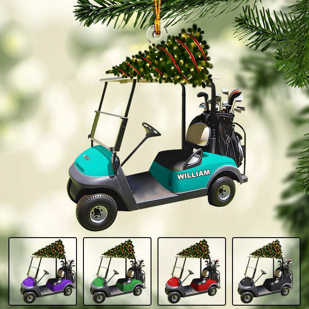 Funny Golf Cart - Personalized Golf Transparent Ornament