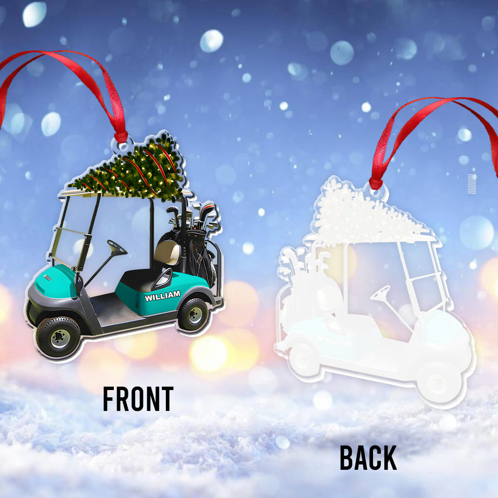 Funny Golf Cart - Personalized Golf Transparent Ornament