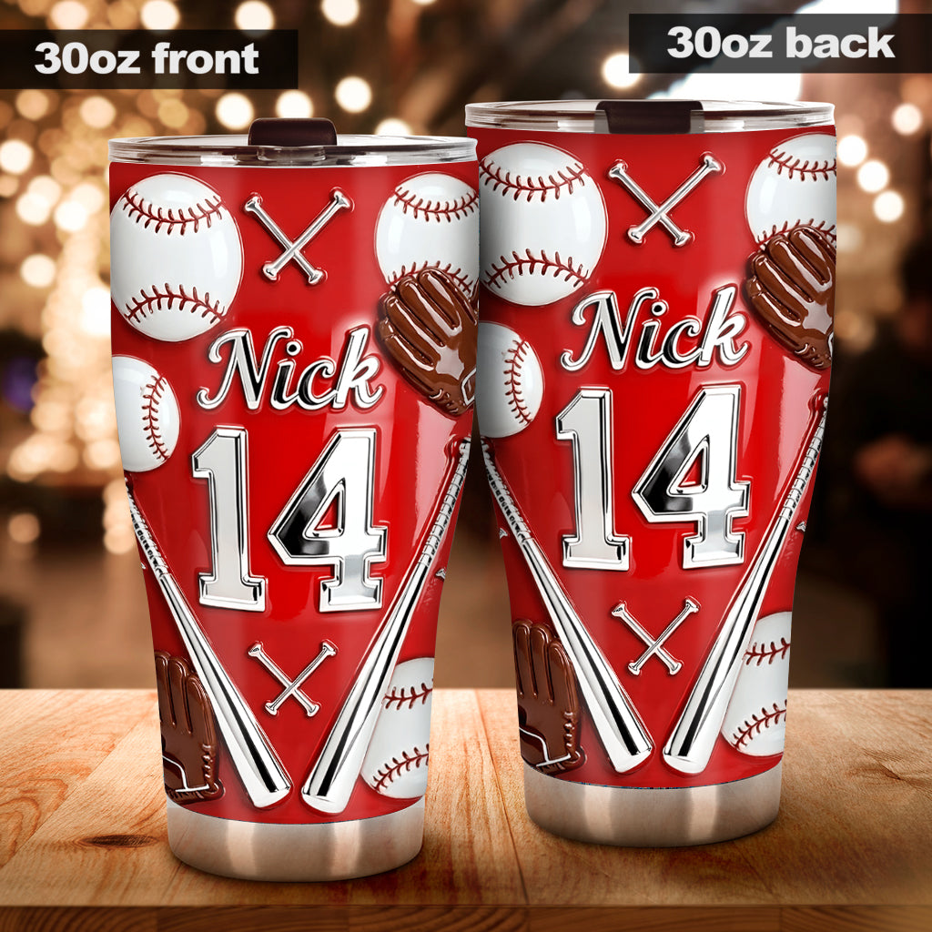 Love Baseball - Personalized Baseball Tumbler