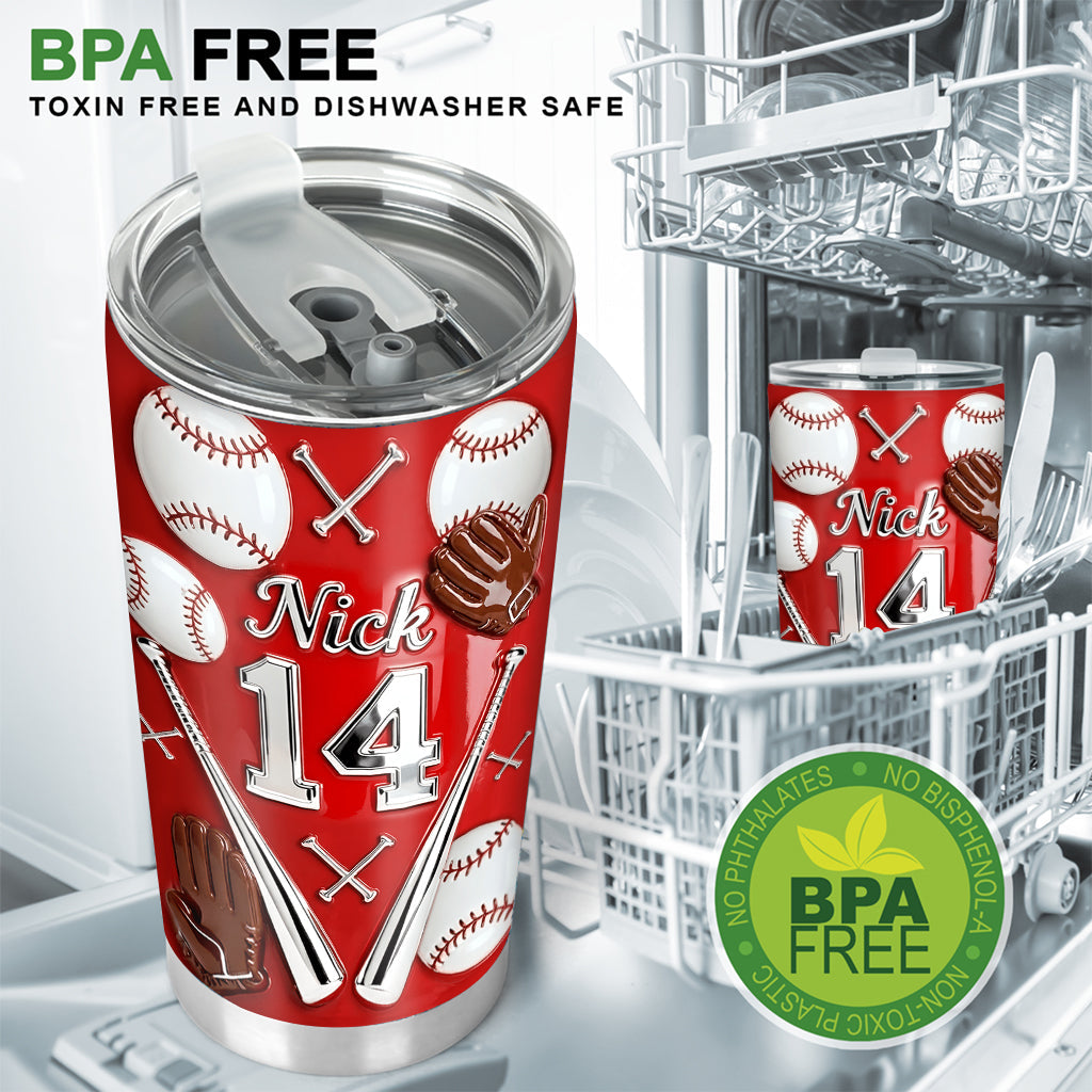 Love Baseball - Personalized Baseball Tumbler