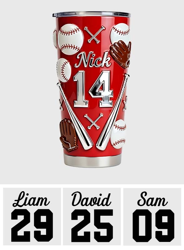 Love Baseball - Personalized Baseball Tumbler