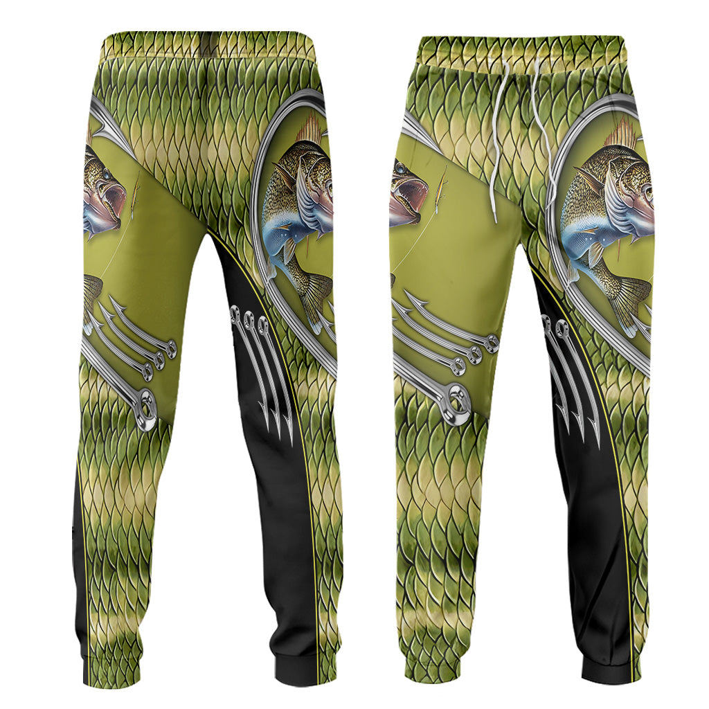 Passionné de pêche ? Sweat à capuche et pantalon de survêtement personnalisés sur le thème de la pêche