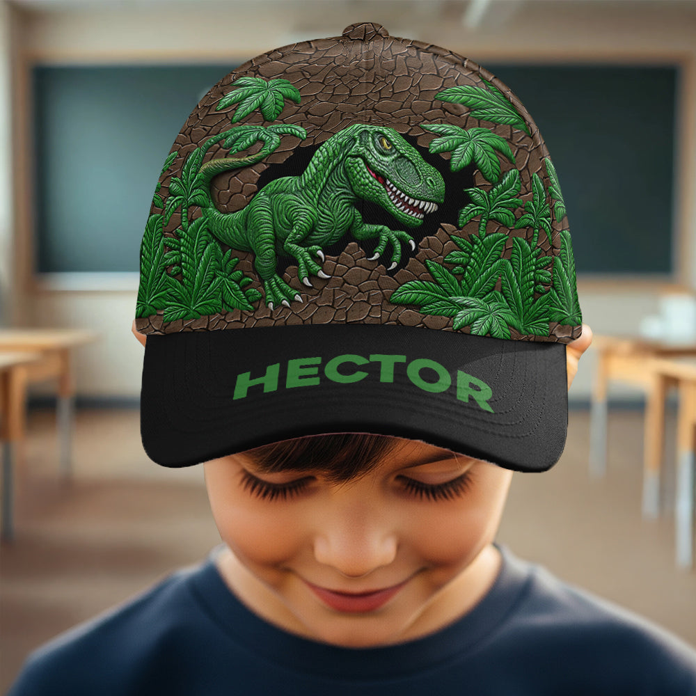 J'adore les dinosaures ! Casquette et sac à dos classiques personnalisés pour enfant